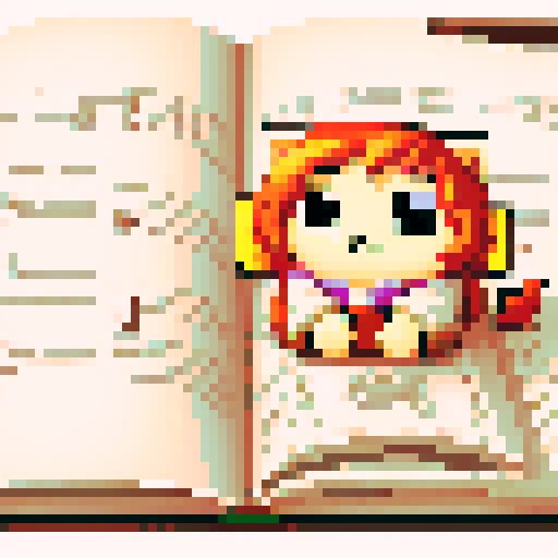 open, old book, pixel art, sRGB
