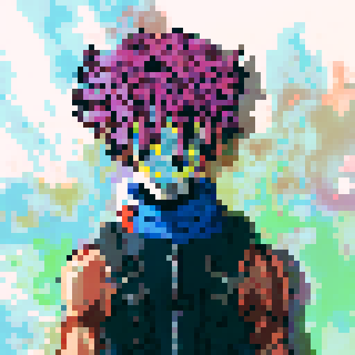 Anime character with dreads