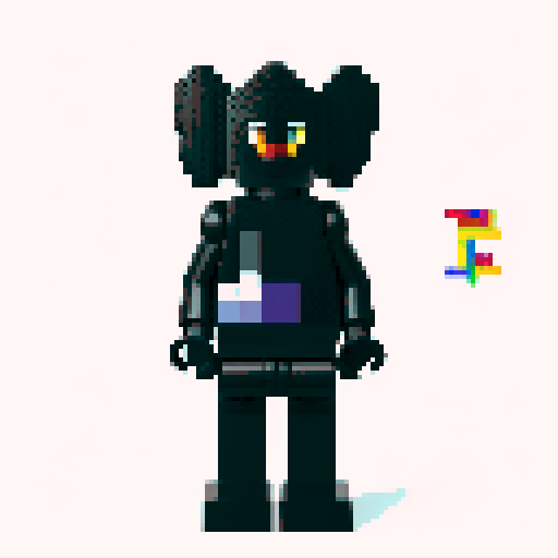 colorful pixel lego blocks arranged in a playful, vibrant composition, showcasing the intricate details and vibrant colors of pixel art in the sRGB color space