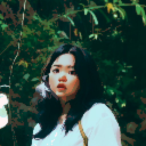 Southeast Asian woman, long wavy hair, White skin, oval face, black eyes, age 20, wearing a robe