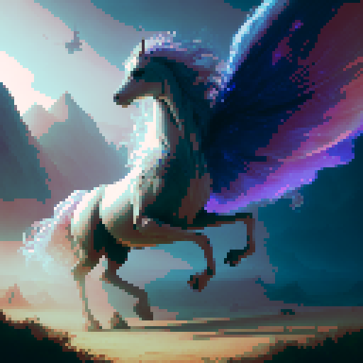 mythological unicorn archetype, majestic creature with a flowing mane, iridescent spiral horn, surrounded by ethereal moonlight in a mystical meadow, evoking the enchanting atmosphere of a fantasy RPG