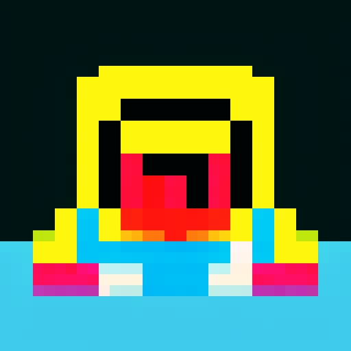 banana, pixelated, sRGB, video game item, vibrant colors, retro, 8-bit aesthetic, arcade-inspired, blocky, low resolution, nostalgic, bright hues, iconic, square-shaped, digital art, vibrant pixels