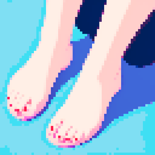 Anime girl feet closeup