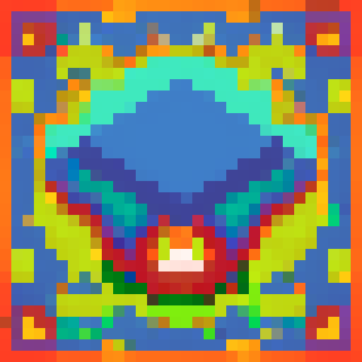 witch hat sprite sheet, four cardinal directions, 32x32, pixel art, vibrant colors, whimsical design, intricate details, flowing fabric, pointed brim