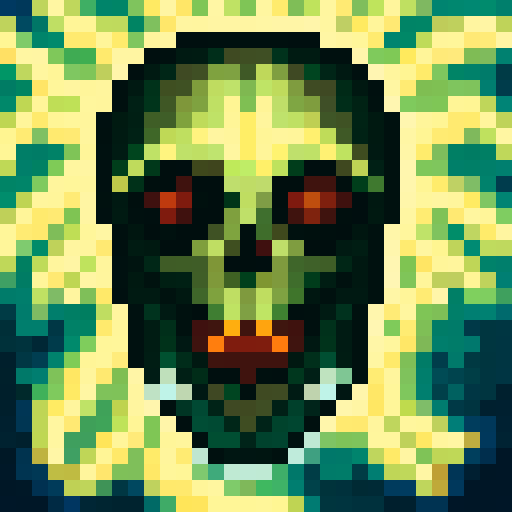 skull with explosion behind it, instakill