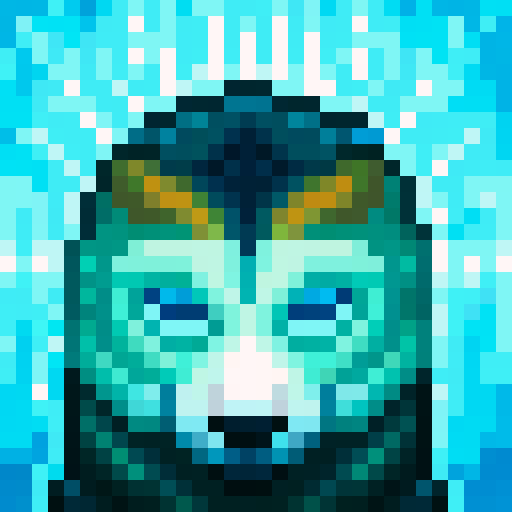 wolf avatar, portrait, glowing eyes, clear outline