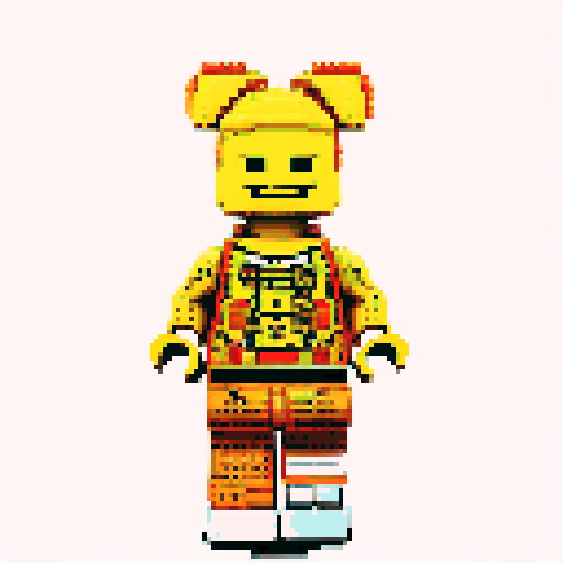 lego pixel, vibrant colors, blocky shapes, small plastic bricks, isometric perspective, retro video game, low resolution, 8-bit graphics, sharp edges, square grid, limited color palette, nostalgic feel, brick-built characters, iconic lego logo, digital recreation, detailed textures, crisp lines, simplified forms, nostalgic gaming vibes