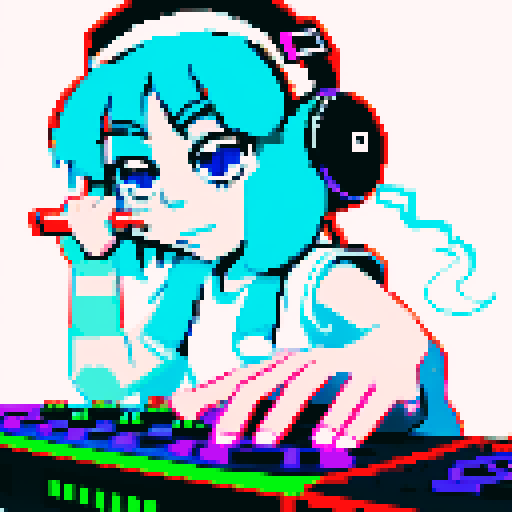 A smoking weed dj, playing at a rave