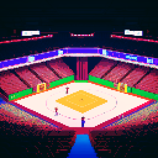 give me a background of a tournament, center of arena