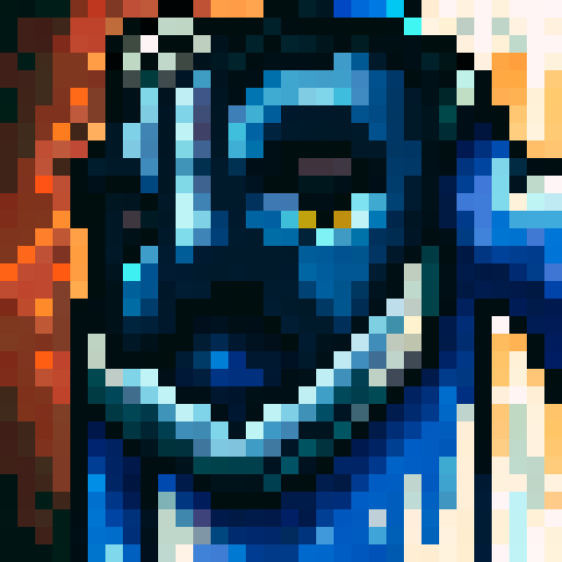 jason vorhees, iconic game character, 32x32 pixel art, vibrant sRGB colors, detailed skill art, intense close up, captivating portrait