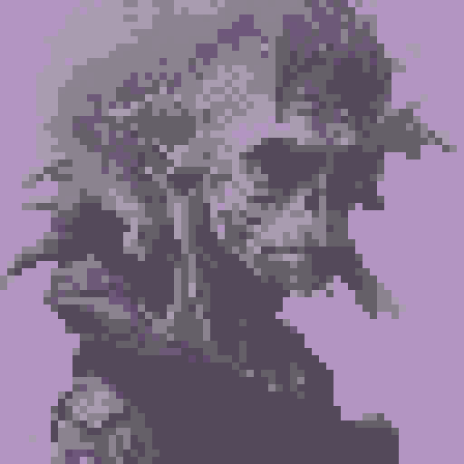 A great mass of screaming, agonized human faces, each protruding from a cylindrical mass of pale, purple-gray flesh some six feet in height or length, and three to four feet in diameter. The loathsome worm-like body is reminiscent of a mass of sickly, purple-veined muscle. The many faces are those victims the chakota has consumed, each mouth ready to bite and consume any who would approach.