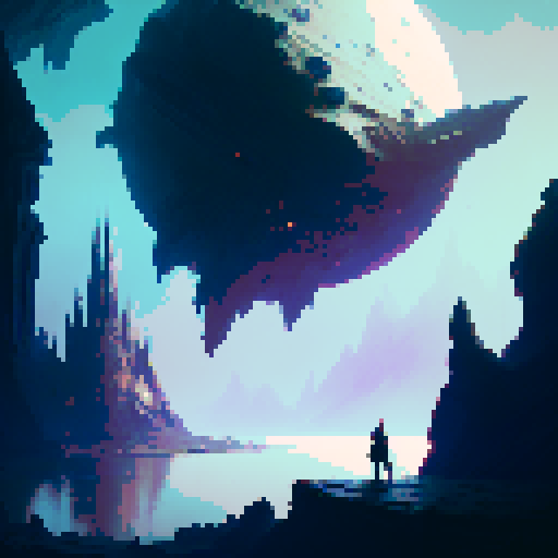 two castles floating on crumbling islands in a void; one castle looks dark and the other looks lighter.  They are both enveloped in a magical field or portal effect as if they are chasing each other through time and space