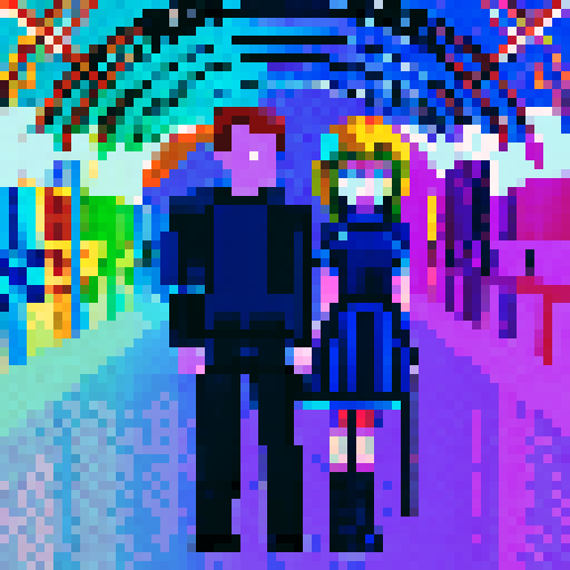 stylized pixel art image