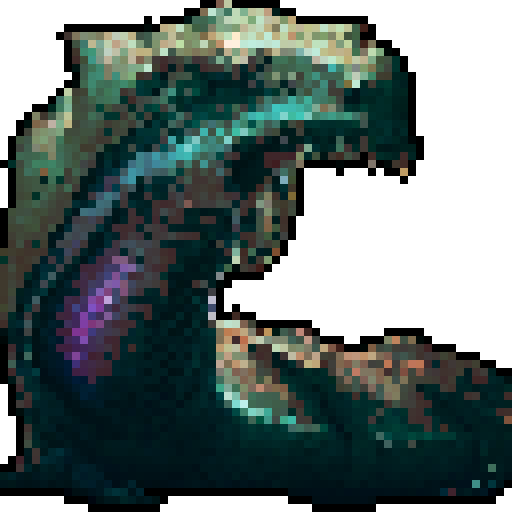 Giant vicious worm with teeth