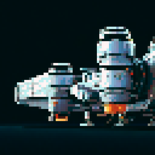 pixel art spaceship