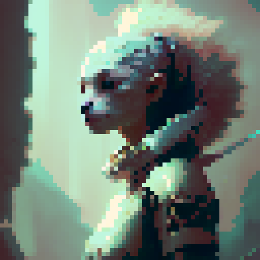 female warrior, light saber, tall robot, lasers from eyes, woods, monsters, innocent people, fantasy RPG