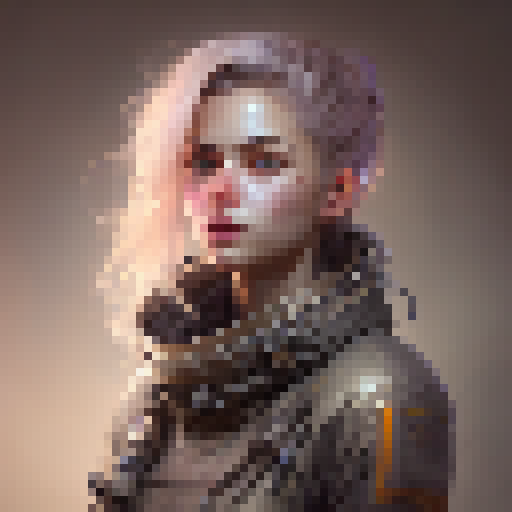 3d realistic portrait of a girl