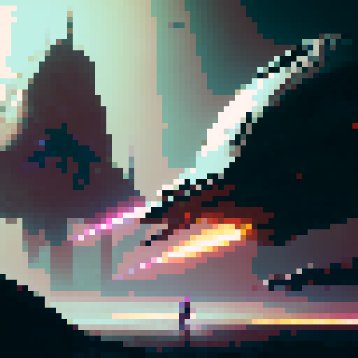 Futuristic, sleek, and metallic. 

        "A cyborg space warrior with a laser sword clashes against a swarm of insectoid aliens in a neon-lit asteroid field."