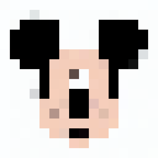 mickey mouse smoking a joint, purple sunglasses with black lenses, game icon, 16x16, pixel art, close up, portrait