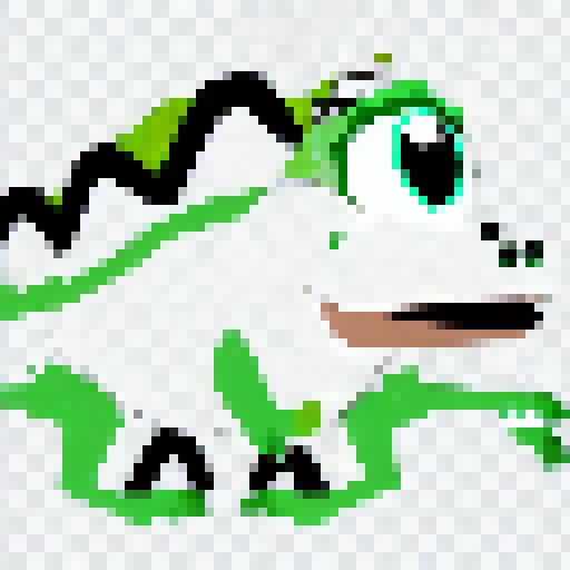 a green alligator with yellow green belly, cartoon style, big eyes, buck teeth, goofy looking, full body, simple and not too detailed, similar to the flappy bird in complexity