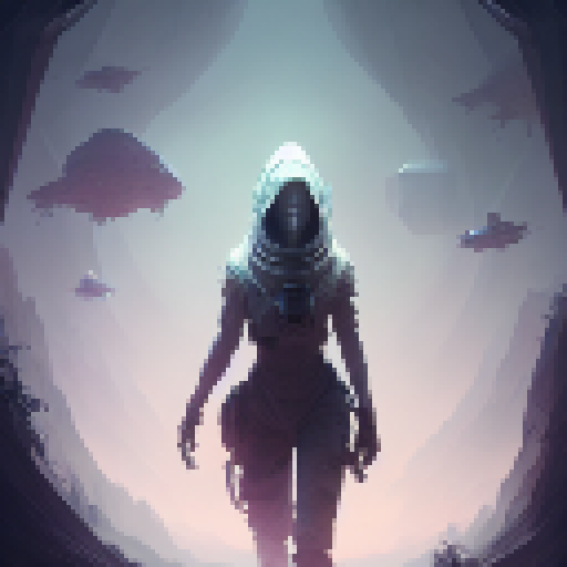 scary women with no face and white dress in middle of jungle and hoilding knife in her hand
