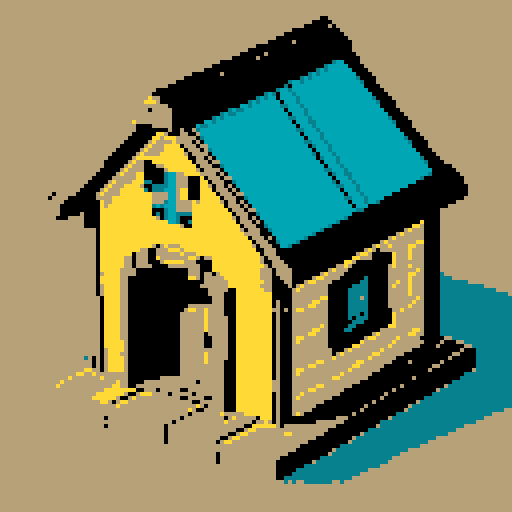 stained glass dog house