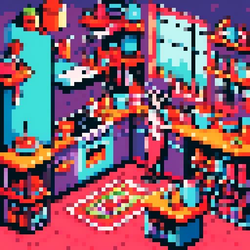 cute, vibrant, and playful, while cooking a delicious meal in a colorful kitchen filled with whimsical utensils and ingredients