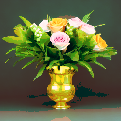 Aloe Vera In a Beautiful Golden Vase