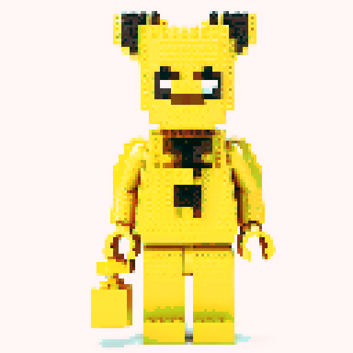gold pixel lego 