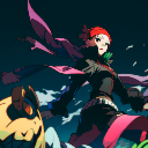 2D persona battle background