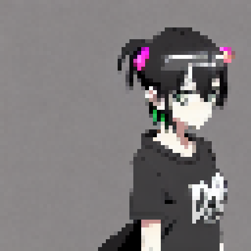 edgy girl, transgender whit heterochromia