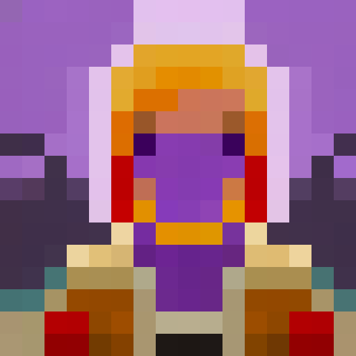Sprite figure of a warlock in purple robes