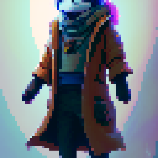 Create a 64x64 pixel sprite of Samurai Benjie, a teenage red panda with a kind and extroverted personality. He wears traditional samurai armor adapted for a red panda—lightweight with bamboo elements and decorative accents. Benjie stands in a relaxed pose, holding his slingshot at his side. His expression is friendly and determined. The style is colorful, whimsical, and enchanting, inspired by Miyazaki films like My Neighbor Totoro or Princess Mononoke.