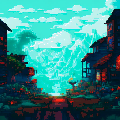 Make the reference image darker and include villager bodies on the street