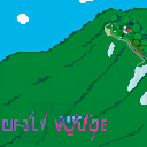 mountain ridge with exposed rock, small town and vineyards below