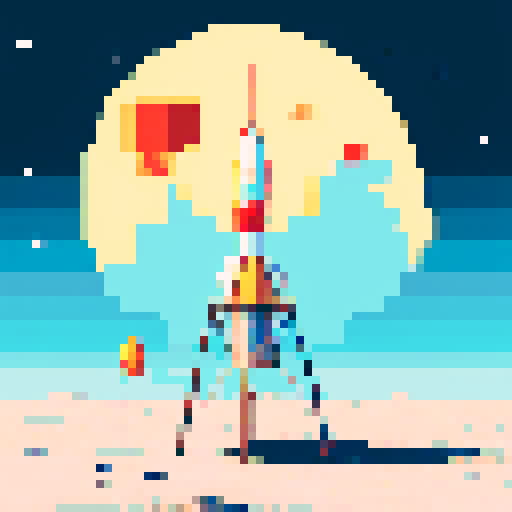 rocket landing on the moon