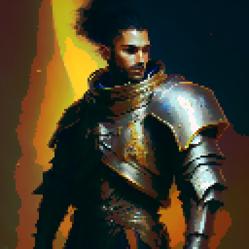 Male Paladin, adorned in large plate armor, emanating a godly aura, basked in the radiant sunlight, wielding a mighty mace, ready for battle in a fantasy Medieval RPG style
