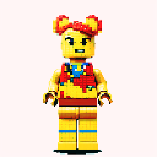lego pixel, vibrant colors, blocky shapes, small plastic bricks, isometric perspective, retro video game, low resolution, 8-bit graphics, sharp edges, square grid, limited color palette, nostalgic feel, brick-built characters, iconic lego logo, digital recreation, detailed textures, crisp lines, simplified forms, nostalgic gaming vibes