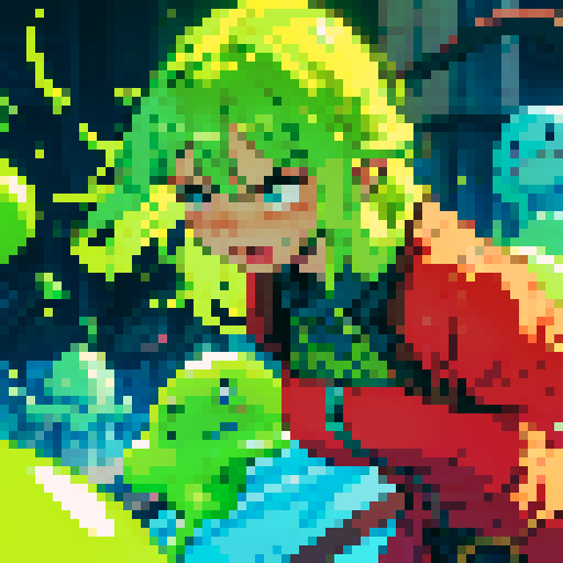 slime bouncing between people, slime slamming into people, slime hitting someone, slime flying at a person and slamming into their face