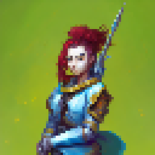 Fantasy soldier with gleaming armor, wielding a sharp spear and sturdy shield, charging into battle amidst a colorful world of dragons and magic, in the vibrant art style of Advance Wars.