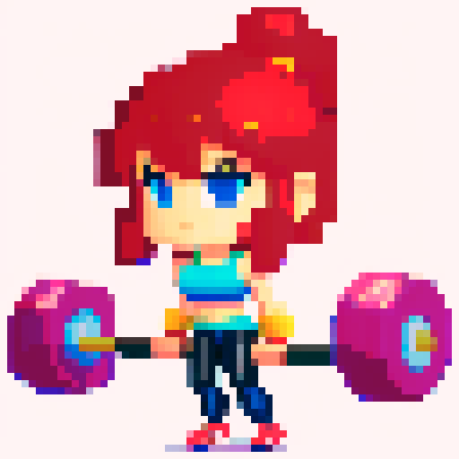 Create a vibrant woman doing gym