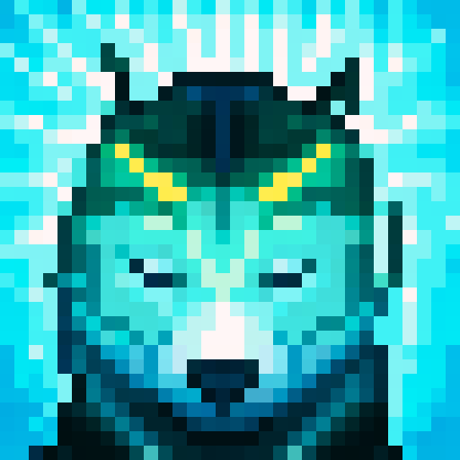 wolf avatar, portrait, glowing eyes, clear outline