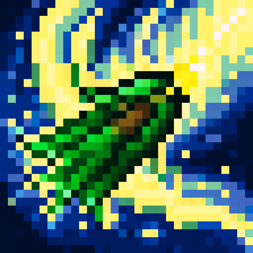 Octopus with curly tentacles, wearing a gold chain and a green hat, riding a majestic whale with a gold chain, against a blue and green pixelated ocean background