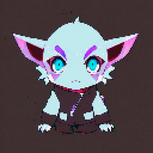 anime-style portrait of Baby Yoda, featuring large, expressive eyes, a soft color palette, and a hint of magical energy emanating from his tiny hands.