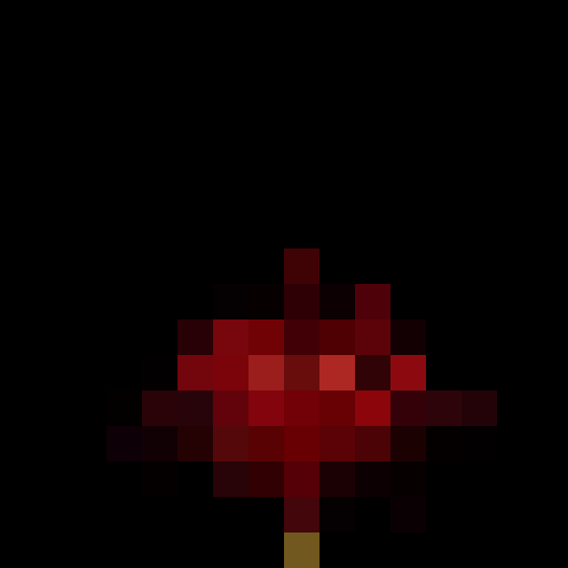 red spider lily, rendered in a 16x16 pixel portrait style make it simple to notice