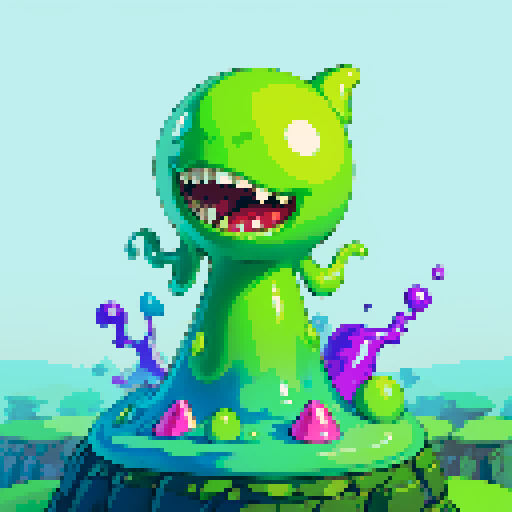 slime, dynamic shape, slime shooting out, slime attack, transparent background, no backdrop, no characters, no humans