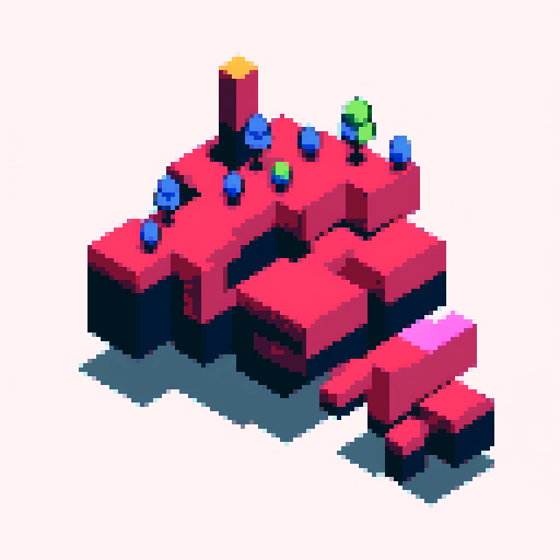 pixel art with a white background and a contour for the shape