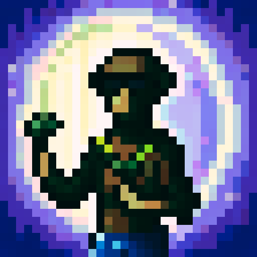 Sad monkey in sunglasses, human-like clothing, holding a fishing rod, with a pixelated sunset in the background, capturing the melancholic mood with pixel art