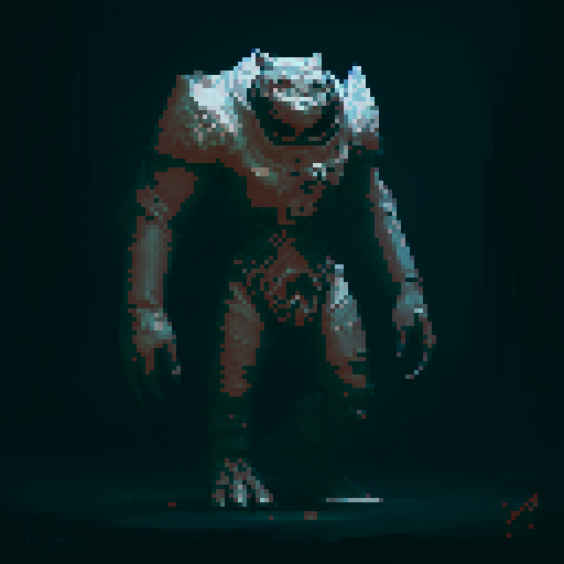 Tall Grey stone golem