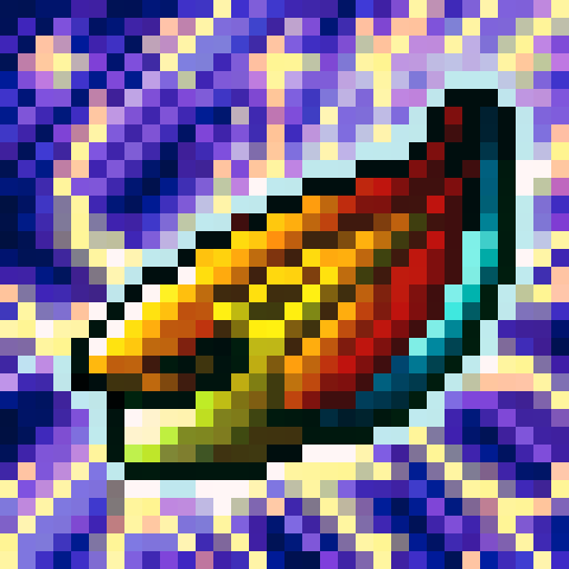 wahoo fish, no background, 32x32 pixel art